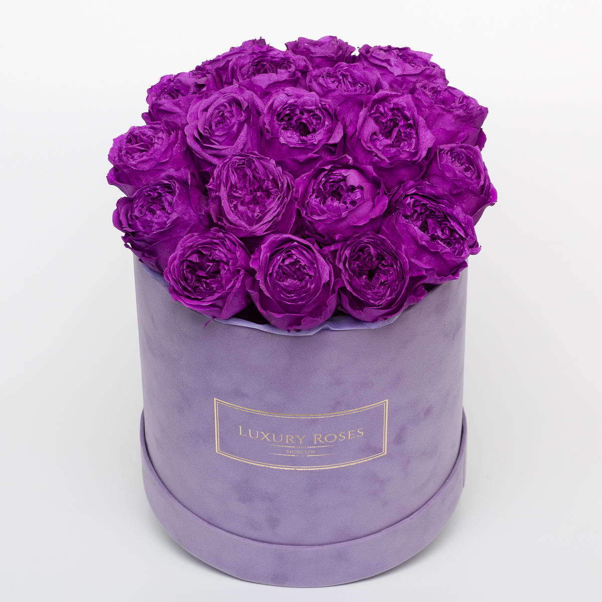 Фиолетовые пионовидные розы привет букет феодосия